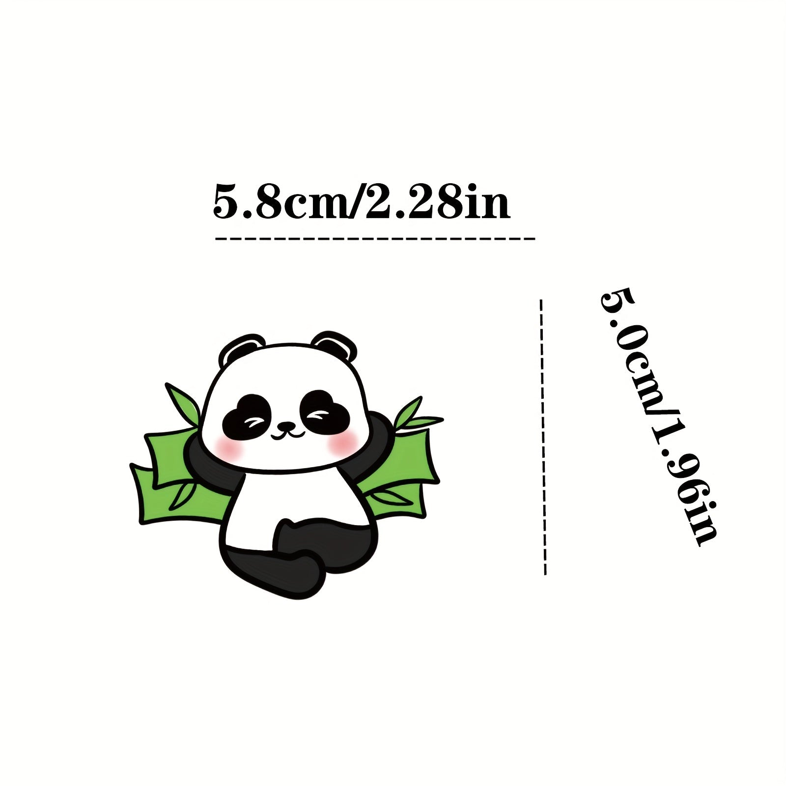 52pcs Panda Stickers for Water Bottles, Pencils, Notebook - Cute Panda Design