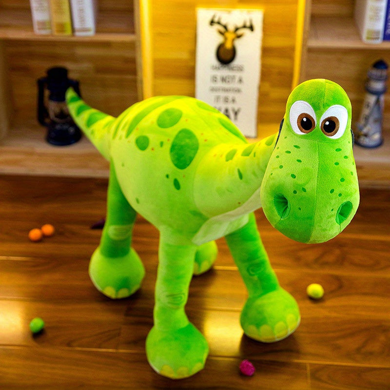 Soft Green Dinosaur Plush Toy with Expressive Eyes Animal Stuffed Toy
