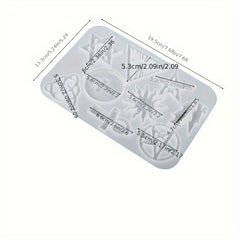 Silicone Keychain Jewelry Pendant Mold Punk Style Epoxy Resin Mold DIY
