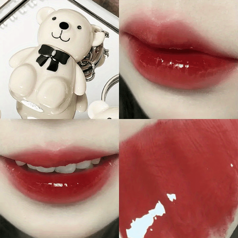 Mini Bear Keychain Lip Glaze Matte Lipstick