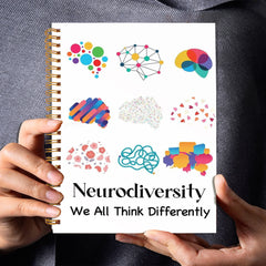 Neurodiversity Think Different Notebook Colorful Brain Illustrations 50 Pages