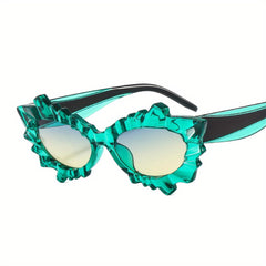 Y2K Irregular Flower Sunglasses Jelly Gradient UV400