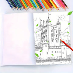 British Castles Adult Coloring Book - Great for Relaxation & Stress Relief