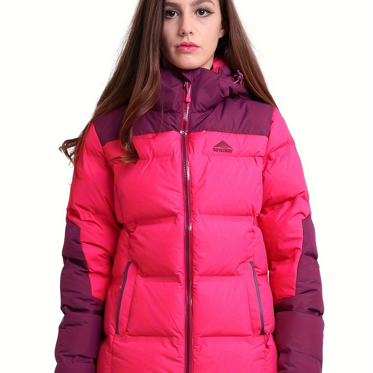 Women's Winter Hooded Puffer Coat - Thermal Sports Coat