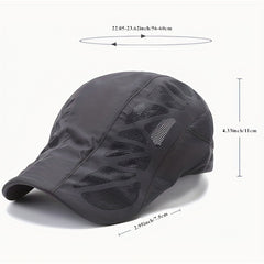 Men's Breathable Mesh Summer Hat Adjustable Newsboy Beret Cap