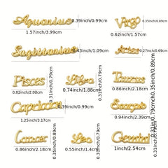 Nail Charms Nail Glitter Sequins Nail Decals With Twelve Constellation Letter