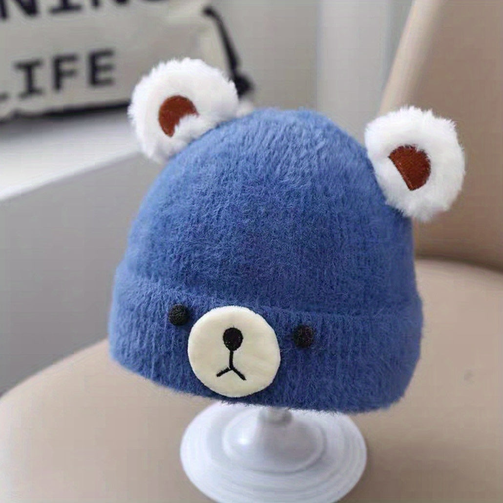 Children's Thickened Warm Bear Hats with Ear Protectors for Baby