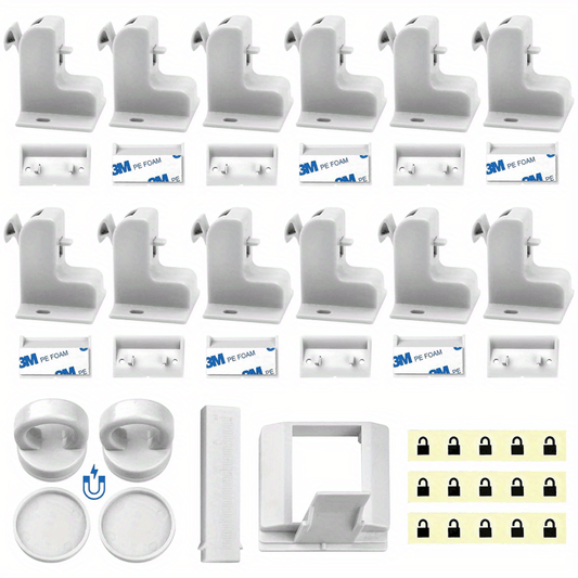 10 Magnetic Baby Safety Locks 2 Keys Easy Installation