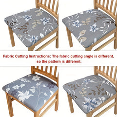 Printed Dining Chair Seat Covers Stretchy Removable Washable Upholstered Chair S