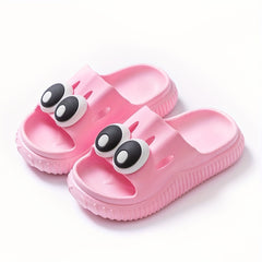 Boys Cartoon Open Toe Slippers Lightweight Comfort Non-slip Indoor Bathroom