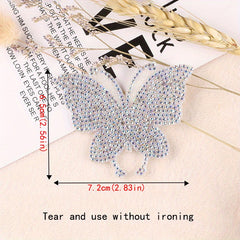 Colorful Rhinestone Butterfly Iron On Patches