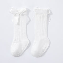 Baby Girls Knee High Socks Bow Ruffled Stockings Newborn Infant Toddlers