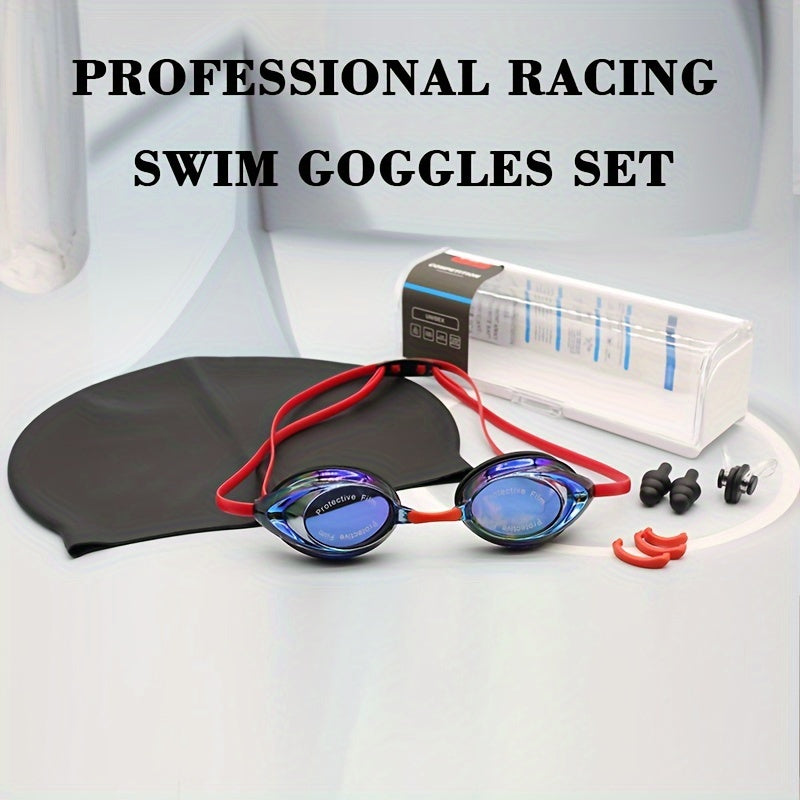 JUNHAINS Silicone Waterproof Anti-Fog Swimming Goggles UV Resistant