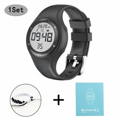 Pink Digital Pedometer Watch Step Counter Stopwatch Alarm Date Time Waterproof T
