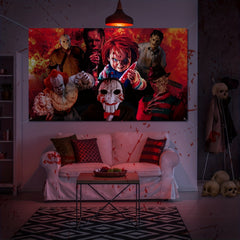 Scary Movie Character Backdrop for Halloween Party