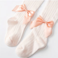 Baby Girls Bow Pantyhose Mesh Thin Tights Spring Summer