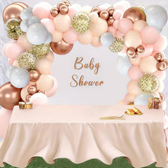 Beige Pink Party Balloons Set 120pcs