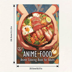 Anime Food Coloring Book: 22 Positive Vibes