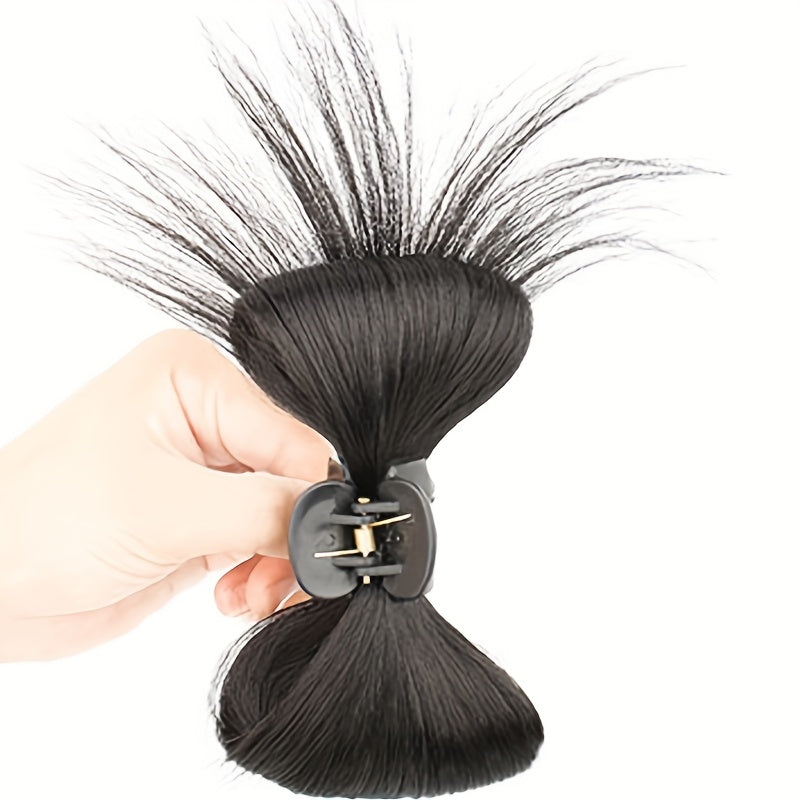Feather Shuttlecock Hair Bun Clip Synthetic Fiber Hair Extensions