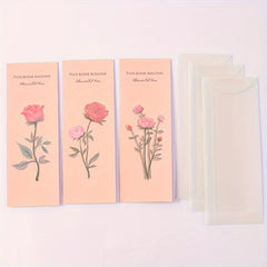3pcs Letter Paper Envelopes Set Romantic Love Letter Hand painted Letterhead