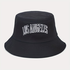 Retro Letter Embroidery Fisherman Hat Outdoor Sun Protection