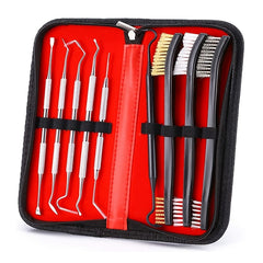 Gun Cleaning Brushes & Picks Kit - Brass, Nylon, Stainless Steel, & Polymer
