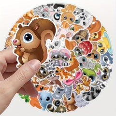 50PCS Animal Graffiti Stickers for Skateboards Water Bottles Hydroflasks