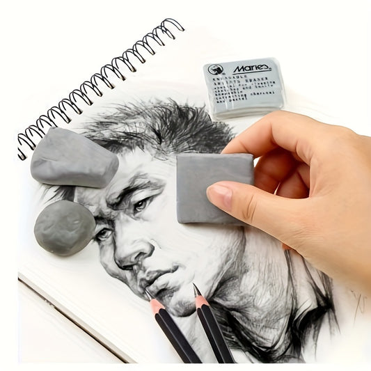 MANREKI Soft Rubber Eraser for Artists Mixed Colors Perfect Easter Gift