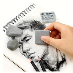 MANREKI Soft Rubber Eraser for Artists Mixed Colors Perfect Easter Gift
