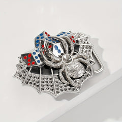 Vintage Silvery Spider Belt Buckle for DIY