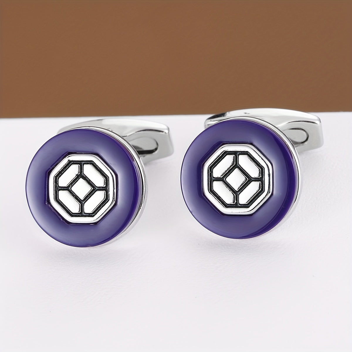 Round Cufflinks Business Classic Retro Cufflinks Suit Decoration