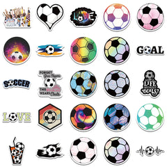 Set of 50 Unique Football Stickers for Water Bottles Helmets Luggage & More