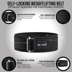 NEENCA Exercise Waist Strap Compression Fitness Belt for Weightlifting
