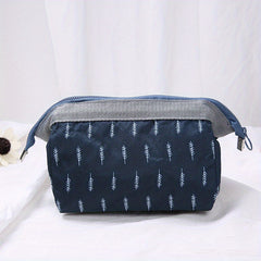 Floral Pattern Cosmetic Bag Portable Travel Storage Makeup Organizer