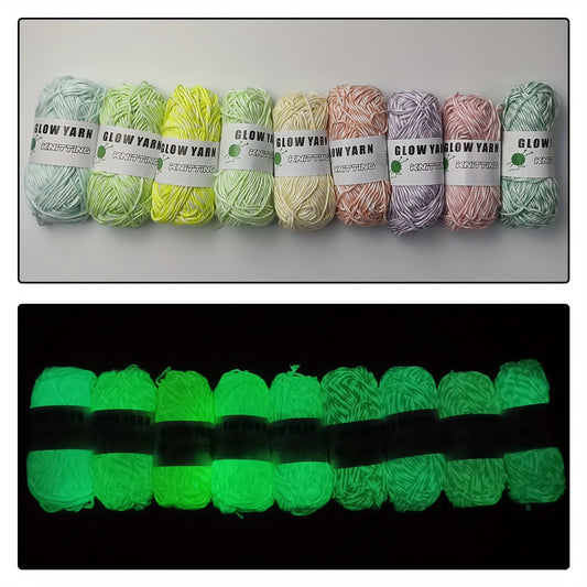 Glow In The Dark Yarn Mixed Polyester Luminous Yarn 50g Roll