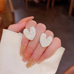 Heart Stud Earrings Personality Ear Jewelry For Women