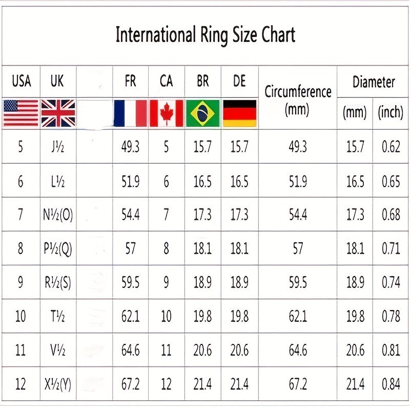6 Prong Zircon Women's Ring Silver Plated Wedding Engagement Jewelry