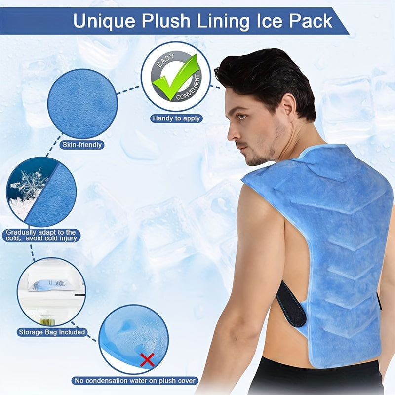 Large Ice & Hot Pack for Shoulder & Back - Reusable Full Back Ice Pack