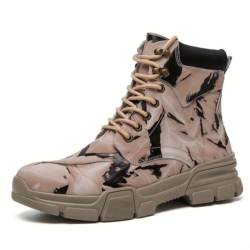 Men's Camo High Top Boots, Various Colors