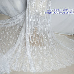 3m Long Eyelash Lace DIY Clothing Dress Wedding Curtain Material