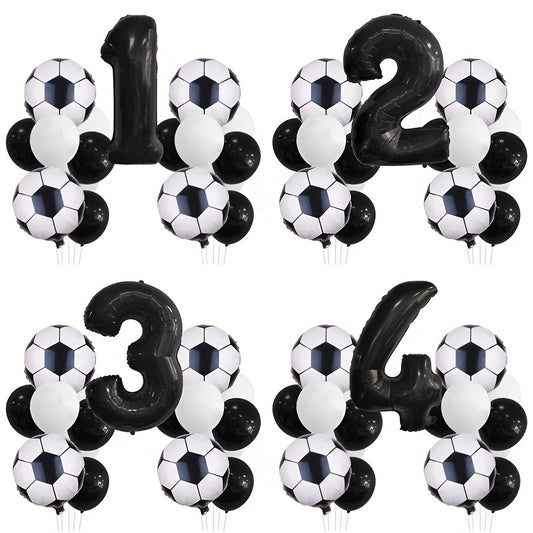 17pcs Football Theme Kids Birthday Party Decor Set