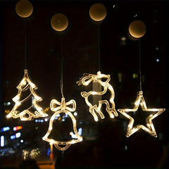 LED Christmas Lights Window Suction Cup Chandeliers