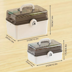 Large Plastic Storage Case w/ 3-layer Tray & Tool Suit