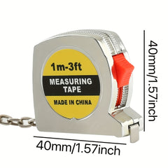 Mini Retractable Keychain Tape Measure Metric & British