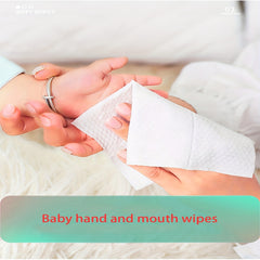 80pcs Baby Hand & Mouth Wipes with Cover, Thickened Children's Wet Wipes