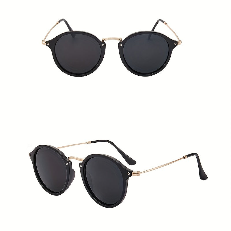 Round Sunglasses For Women Men Retro Mirror Lens Glasses UV400