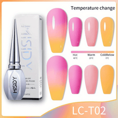 15ML Temperature Changing Gel Nail Polish Pink Red Glitter Nail Polish
