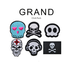 Boys Cartoon Skull Embroidery Patches DIY Decorative Clothes Holiday Gift