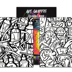 Graffiti Coloring Book for Adults, Mindfulness Relaxation