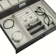 12 Slot Double Layer Watch Storage Box Jewelry Storage Box